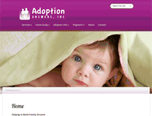 Tablet Screenshot of adoptionanswersinc.com